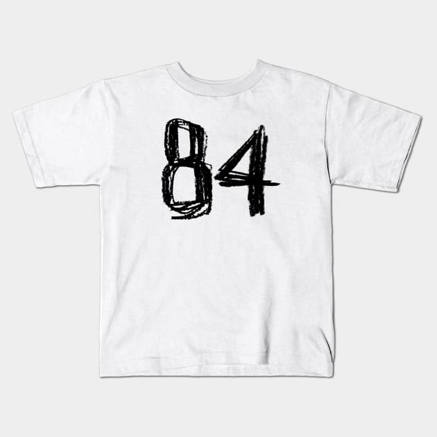 1984, 84 Kids T-Shirt by badlydrawnbabe